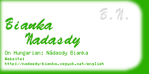 bianka nadasdy business card