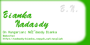 bianka nadasdy business card